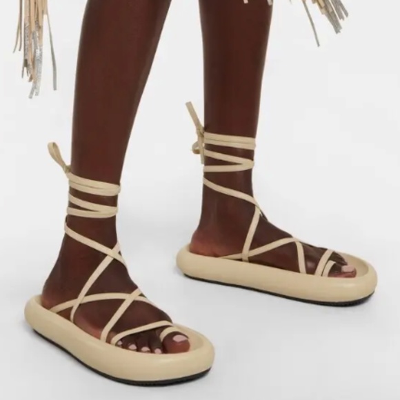 ISABEL MARANT ÉTOILE  Omea Leather Sandals - Picture 1 of 8